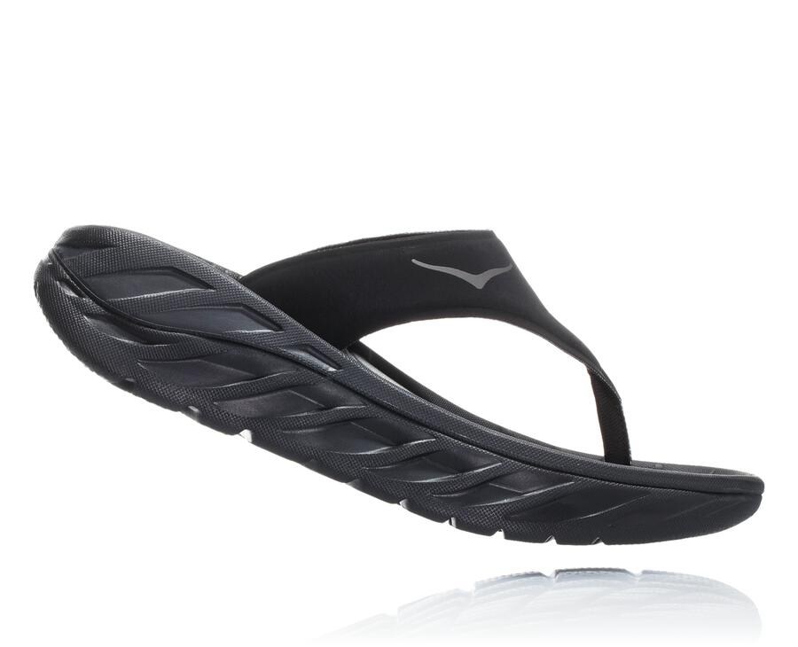 Hoka Australia One One ORA Recovery Flip - Womens Sandals Black - DXBQJ-7631